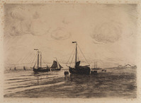 KG 09000
          <br/>
          Strand met vissersschepen
          <br/>
          <em>Storm van 's-Gravesande, Carel Nicolaas (1841-1924)</em>